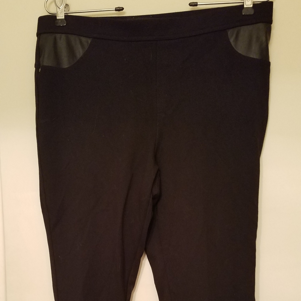 Black straight leg pants